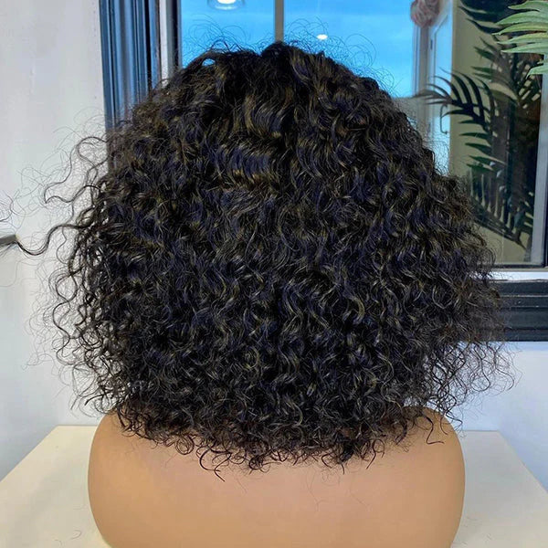 Water Wave With Bangs Lace Wig