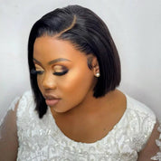 Super Natural Side Part Bob Lace Wig