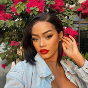 Super Natural Side Part Bob Lace Wig