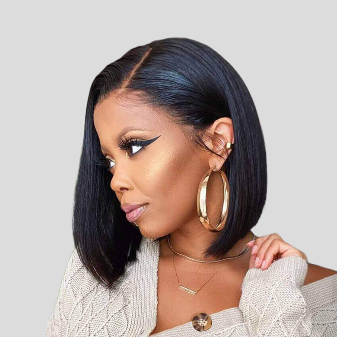 Super Natural Side Part Bob Lace Wig