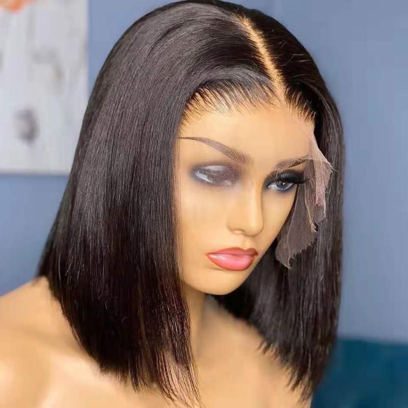 Silky Blunt Cut Bob Lace Wig